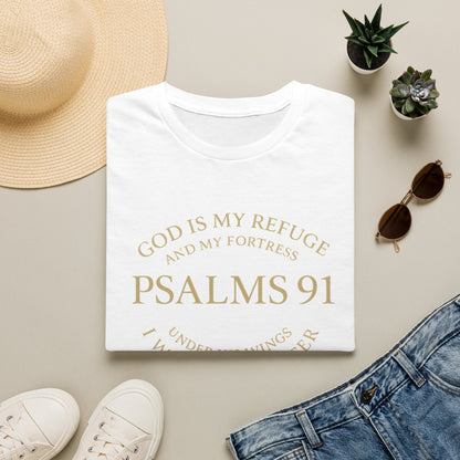 Psalm 91 My Refuge Scripture Bible Verse Christian T-Shirt