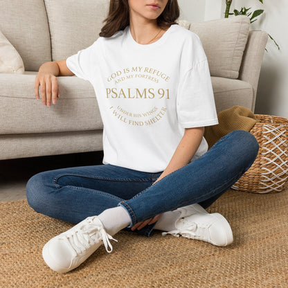 Psalm 91 My Refuge Scripture Bible Verse Christian T-Shirt