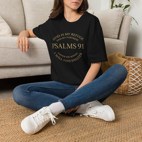 Psalm 91 My Refuge Scripture Bible Verse Christian T-Shirt