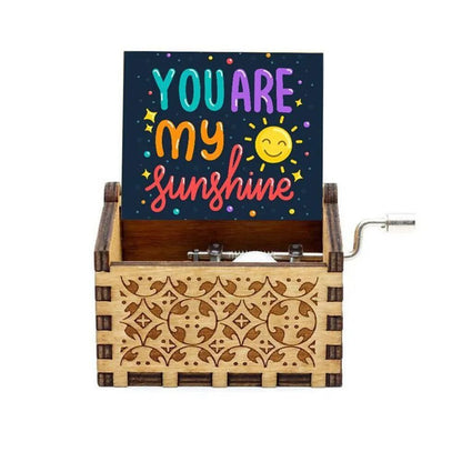 You Are My Sunshine Music Box Wood Carving