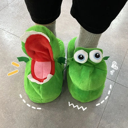 Cartoon Crocodile Cotton Slippers